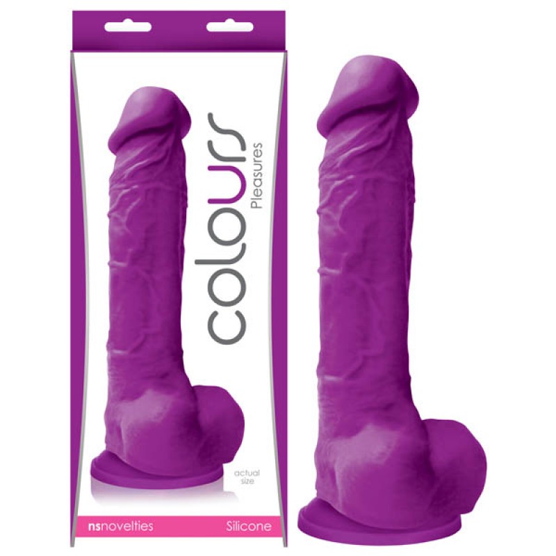 Colours Pleasures 8'' Dildo - Purple