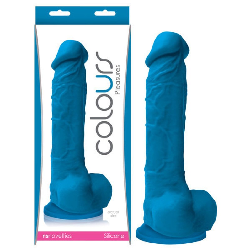 Colours Pleasures 8'' Dildo - Blue