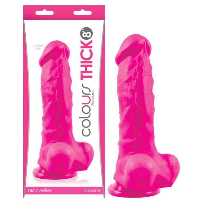 Colours Pleasures Thick 8'' Dildo - Pink