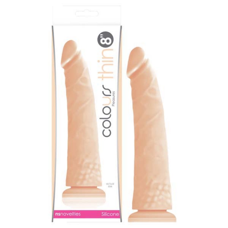 Colours Pleasures Thin 8'' Dildo - Flesh