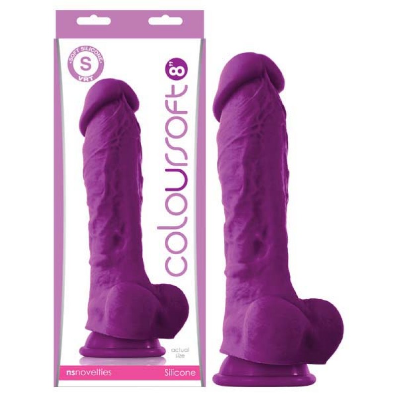 ColourSoft 8-inch Soft Dildo - Purple
