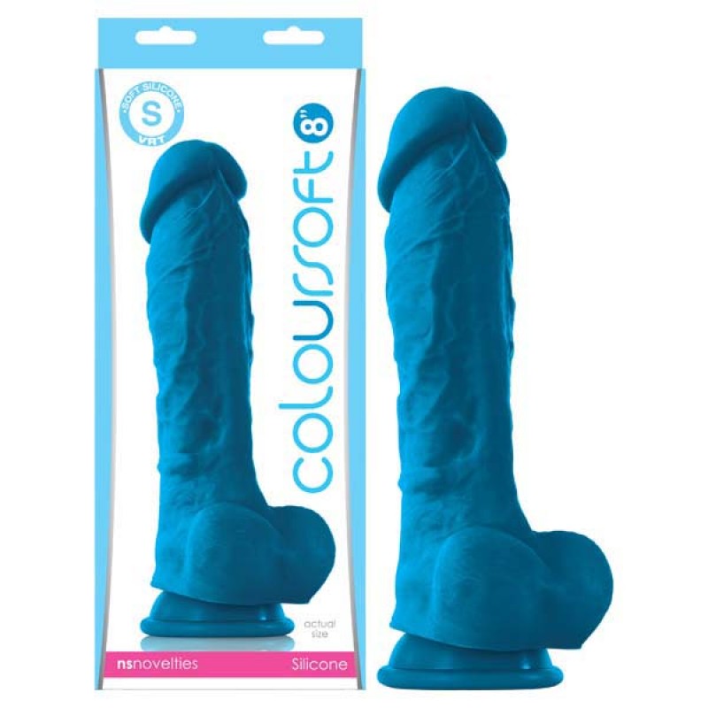 ColourSoft 8-inch Soft Dildo - Blue