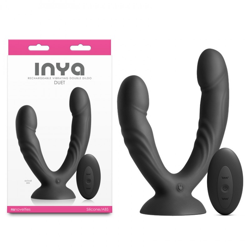 INYA Duet Vibrating Double Dildo - Black