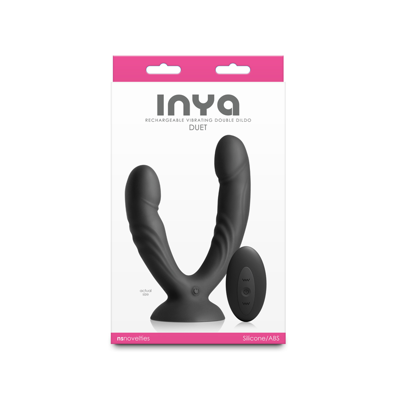 INYA Duet Vibrating Double Dildo - Black INYA Duet Vibrating Double Dildo - Black