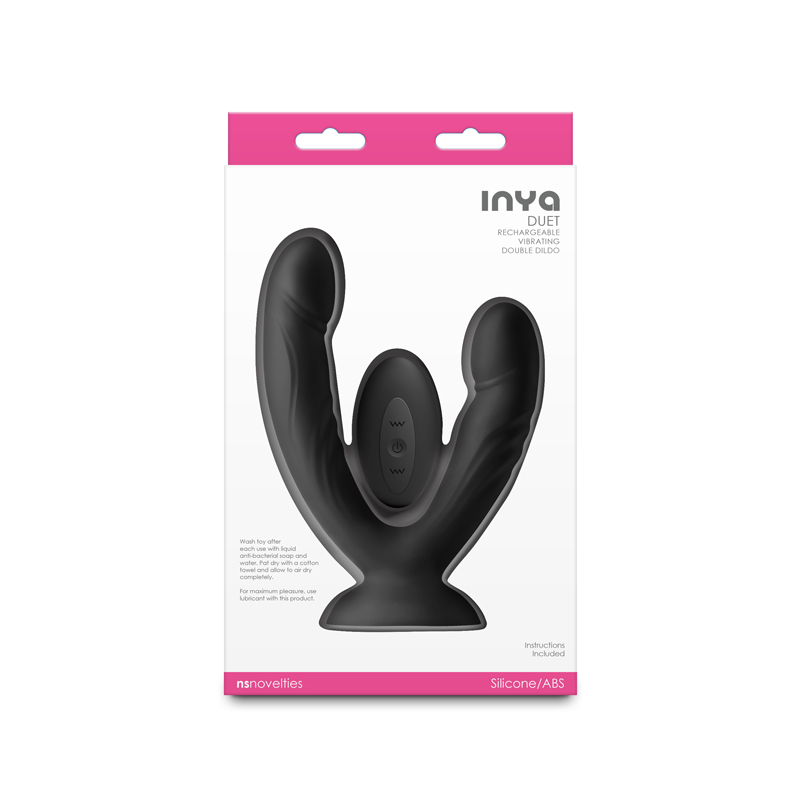 INYA Duet Vibrating Double Dildo - Black INYA Duet Vibrating Double Dildo - Black