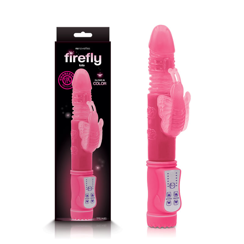 Firefly Lola Thrusting Rabbit Vibrator - Pink