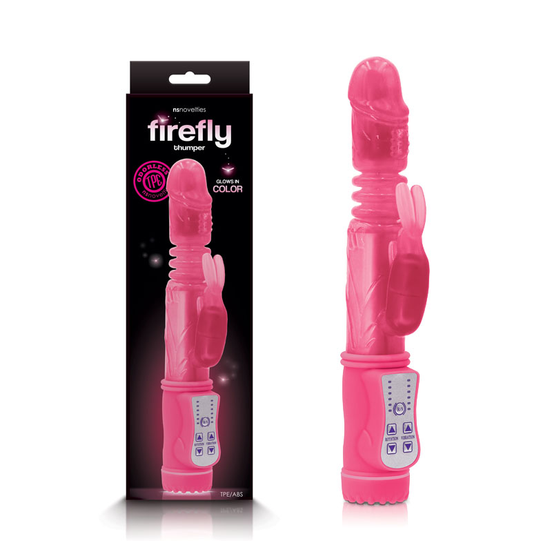 Firefly Thumper Thrusting Rabbit Vibrator - Pink
