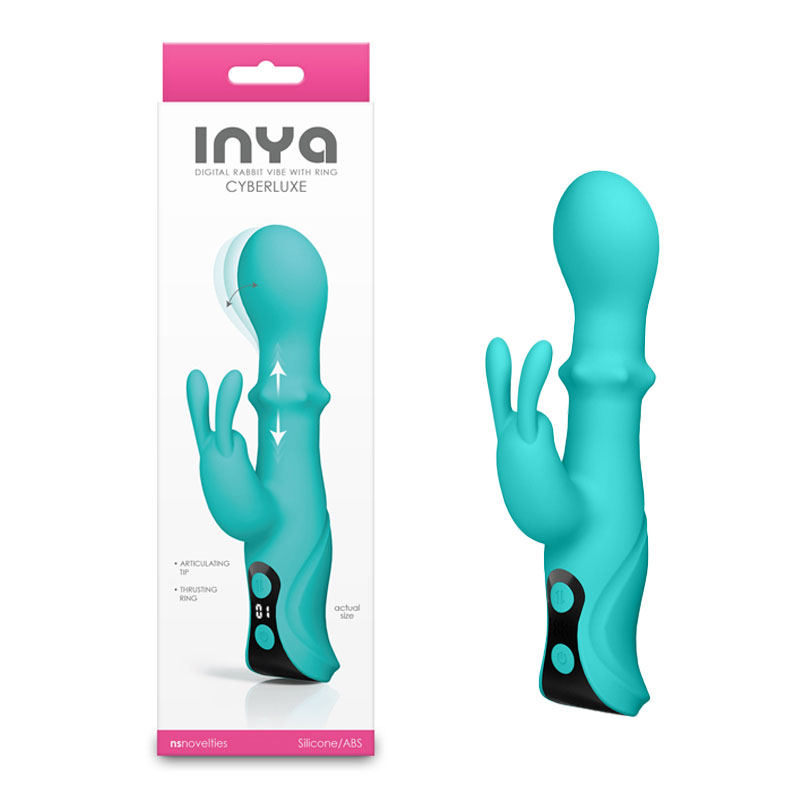 INYA Cyberluxe Rabbit Vibrator - Aqua