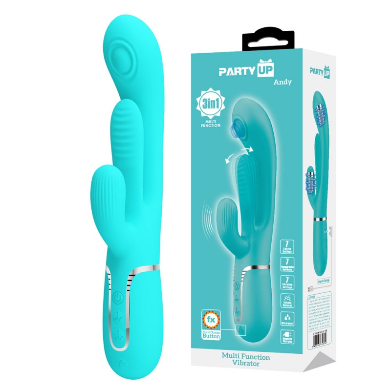 Party Up Multi Function Vibrator - Andy