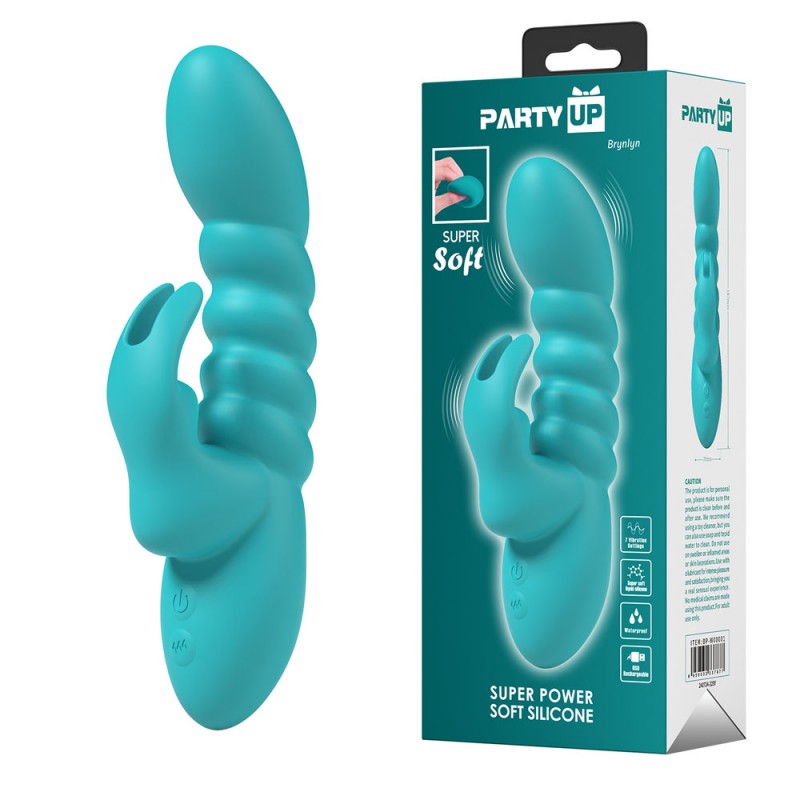 Party Up Rabbit Vibrator Brynlyn - Teal