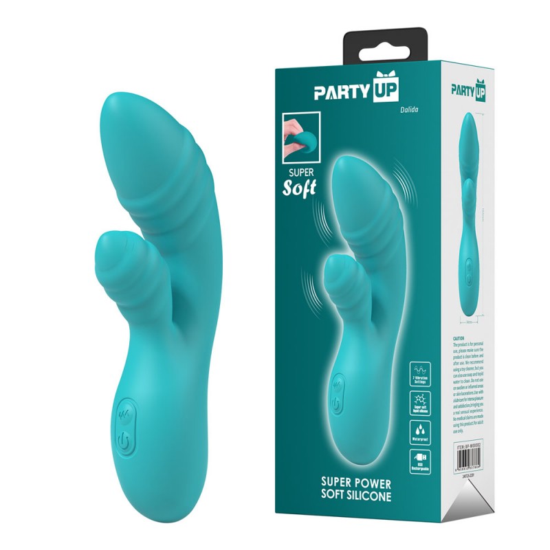 Party Up Rabbit Vibrator Dalida - Teal