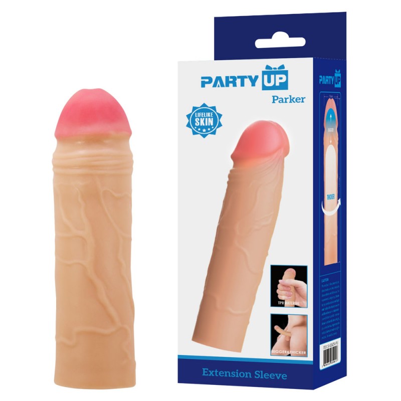 Party Up Penis Extender Sleeve 2 Inches - Parker
