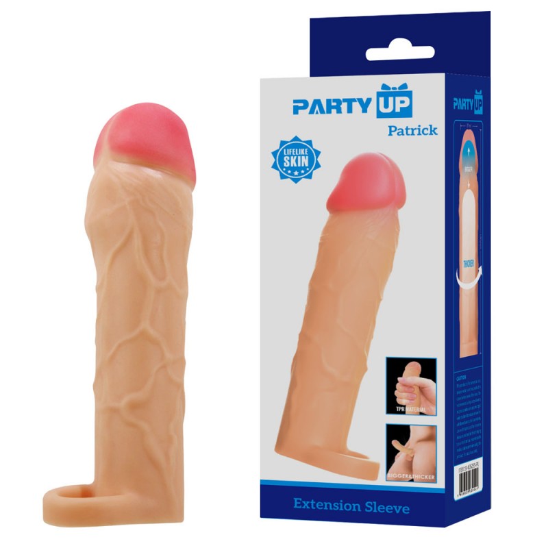 Party Up Penis Extender Sleeve 2 Inches - Patrick