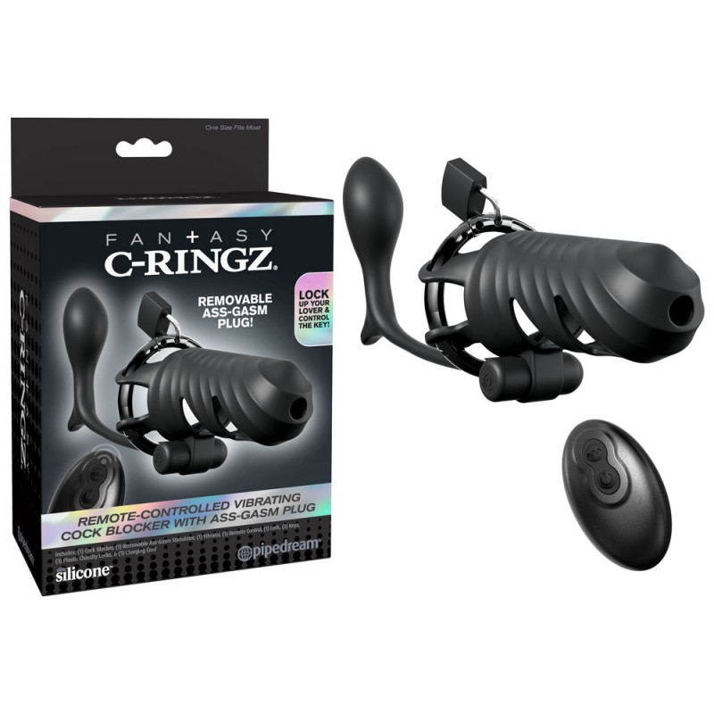 Fantasy C-Ringz Vibrating Cock Blocker with Ass-Gasm Plug