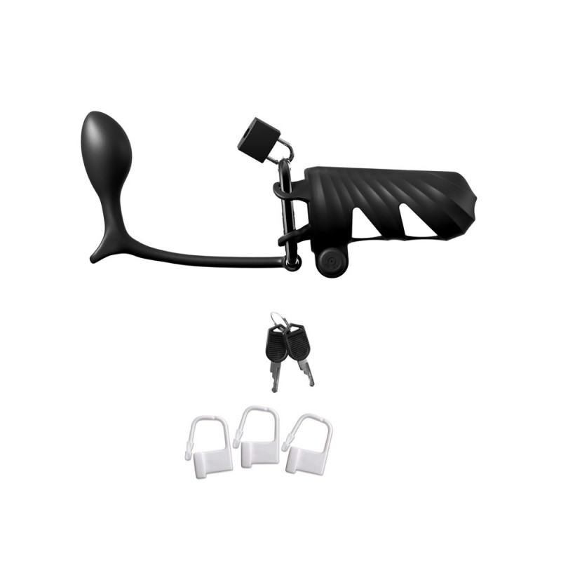 Fantasy C-Ringz Vibrating Cock Blocker with Ass-Gasm Plug Fantasy C-Ringz Vibrating Cock Blocker with Ass-Gasm Plug