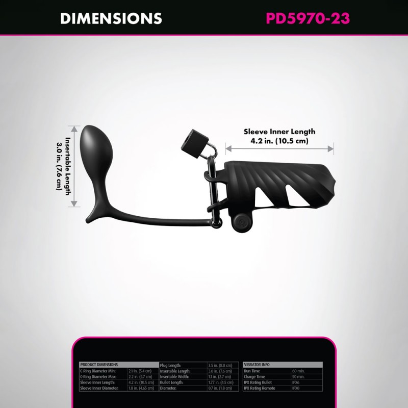 Fantasy C-Ringz Vibrating Cock Blocker with Ass-Gasm Plug Fantasy C-Ringz Vibrating Cock Blocker with Ass-Gasm Plug