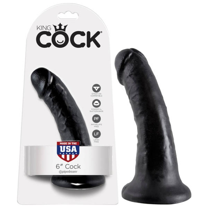 King Cock 6'' Dildo - Black