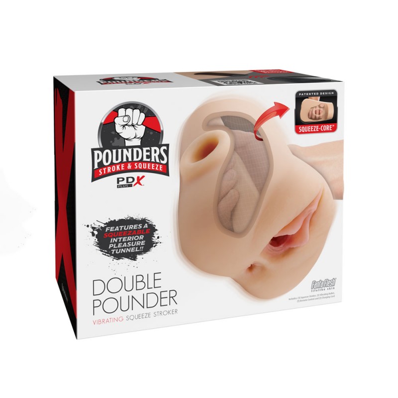 PDX Plus Double Pounder Squeeze Stroker
