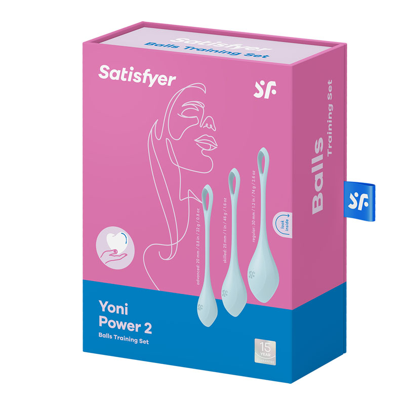 Satisfyer Yoni Power 2 Kegel Balls - Light Blue