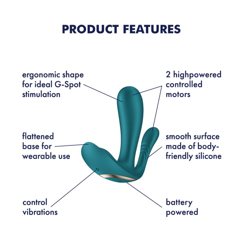Satisfyer Top Secret Wearable Vibrator (Battery Series) - Green Satisfyer Top Secret Wearable Vibrator (Battery Series) - Green