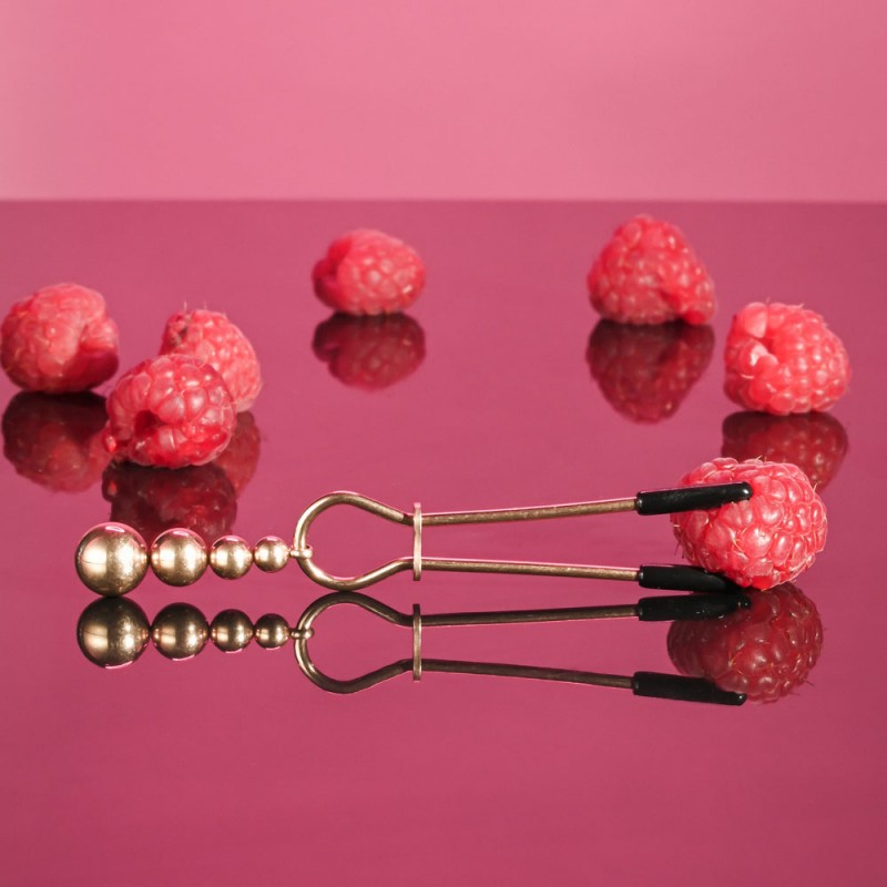Selopa Beaded Nipple Clamps - Rose Gold Selopa Beaded Nipple Clamps - Rose Gold