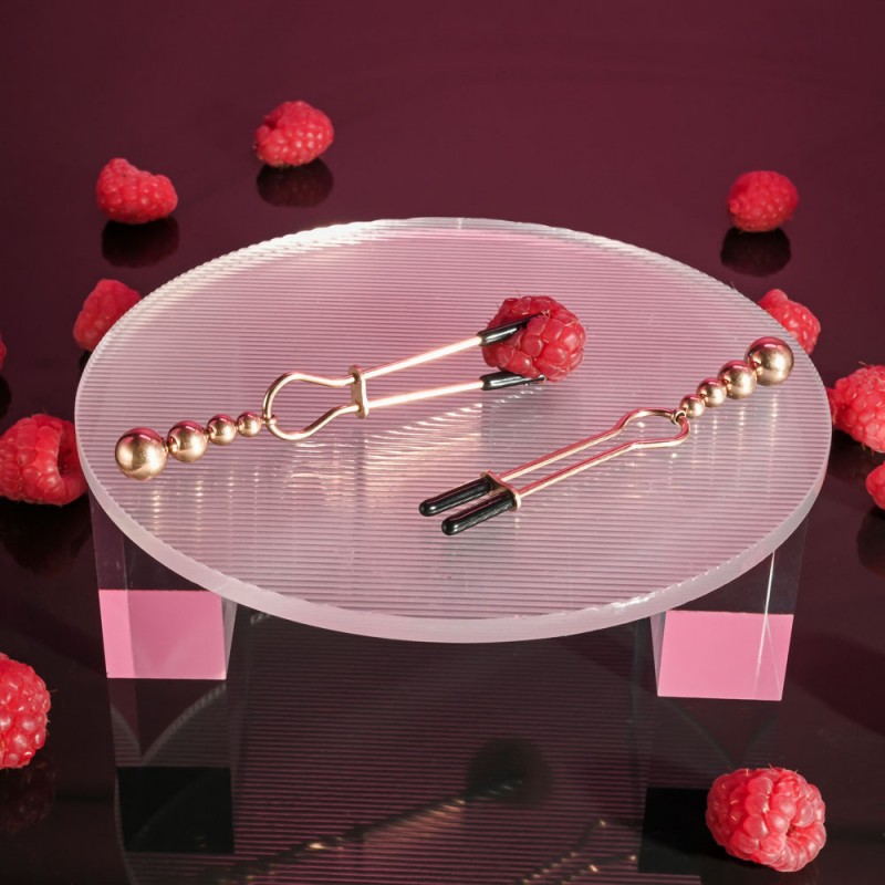 Selopa Beaded Nipple Clamps - Rose Gold Selopa Beaded Nipple Clamps - Rose Gold