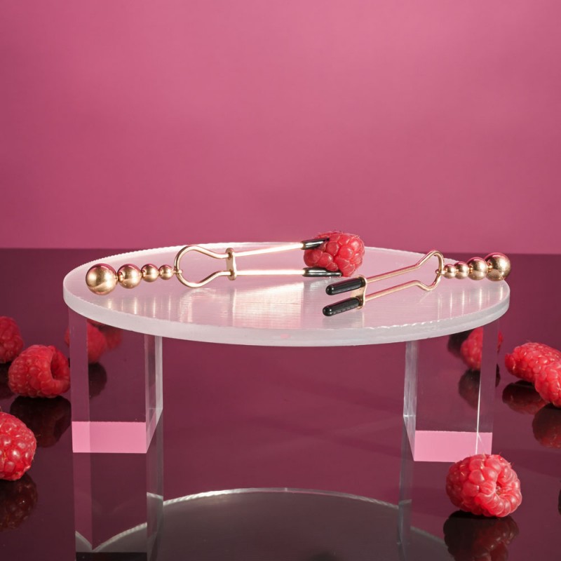 Selopa Beaded Nipple Clamps - Rose Gold Selopa Beaded Nipple Clamps - Rose Gold