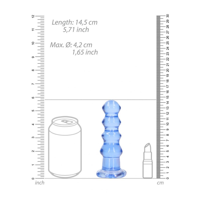RealRock Curvy 5.5'' Anal Plug - Blue RealRock Curvy 5.5'' Anal Plug - Blue