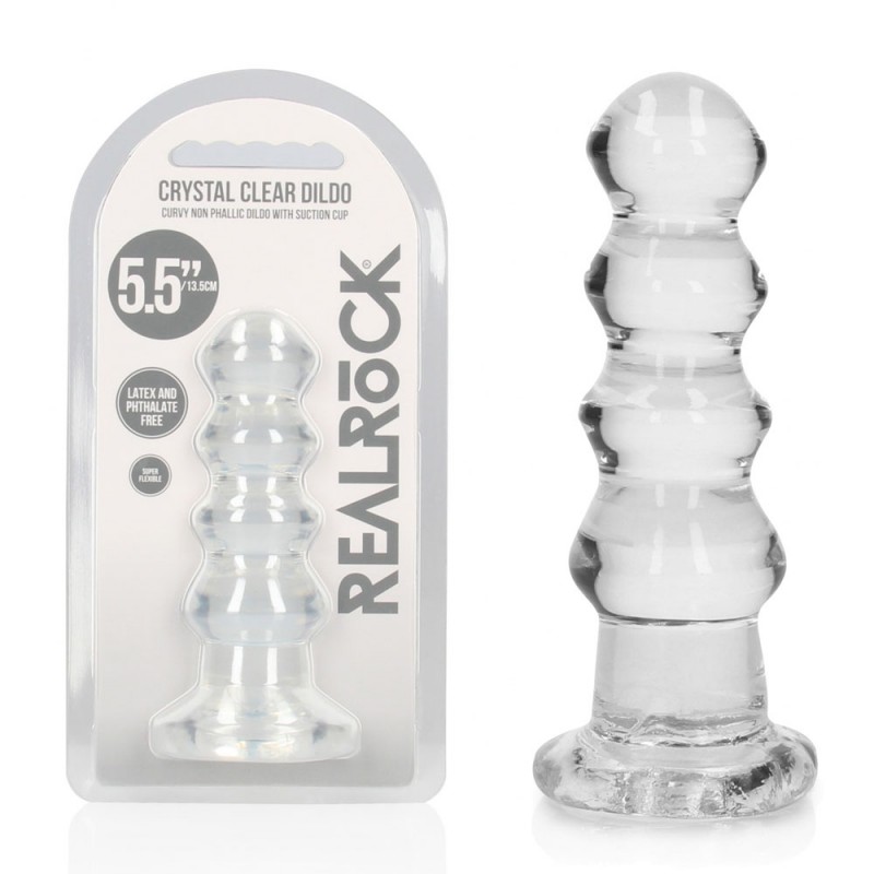 RealRock Curvy 5.5'' Anal Plug - Transparent