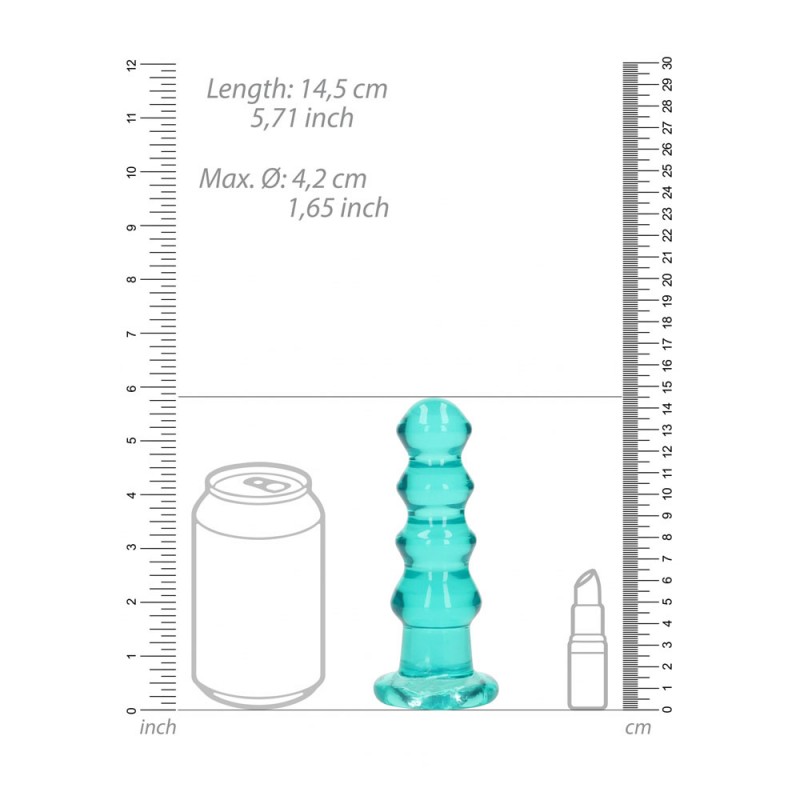 RealRock Curvy 5.5'' Anal Plug - Turquoise RealRock Curvy 5.5'' Anal Plug - Turquoise