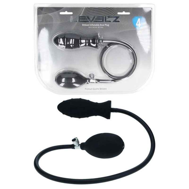 Levelz Ribbed Inflatable Anal Plug