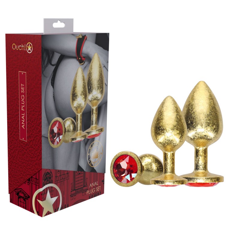 Ouch! Milan Metal Anal Plug Set - Blue
