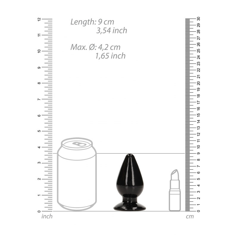 Realrock Anal Plug 3.5'' - Black Realrock Anal Plug 3.5'' - Black