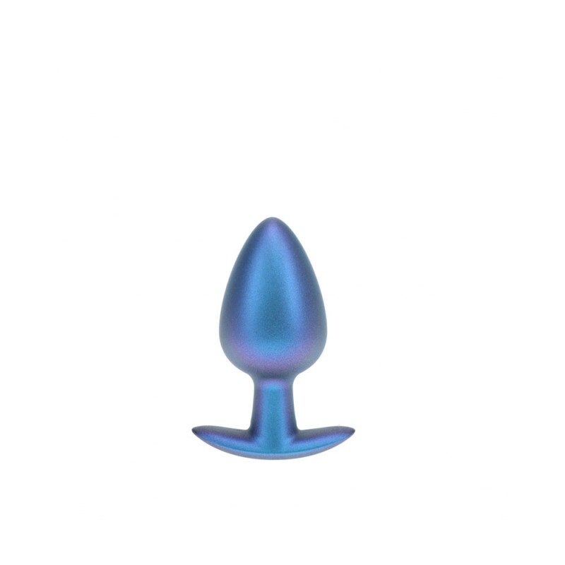OUCH! Smooth Silicone Anal Plug Large - Metallic Blue OUCH! Smooth Silicone Anal Plug Large - Metallic Blue