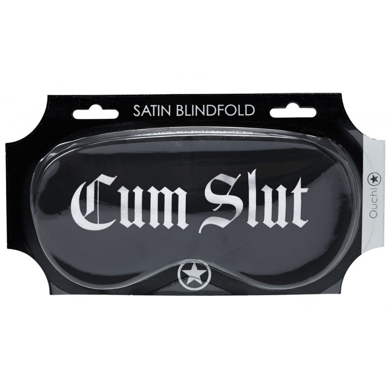 OUCH! Satin Mask - Cum Slut
