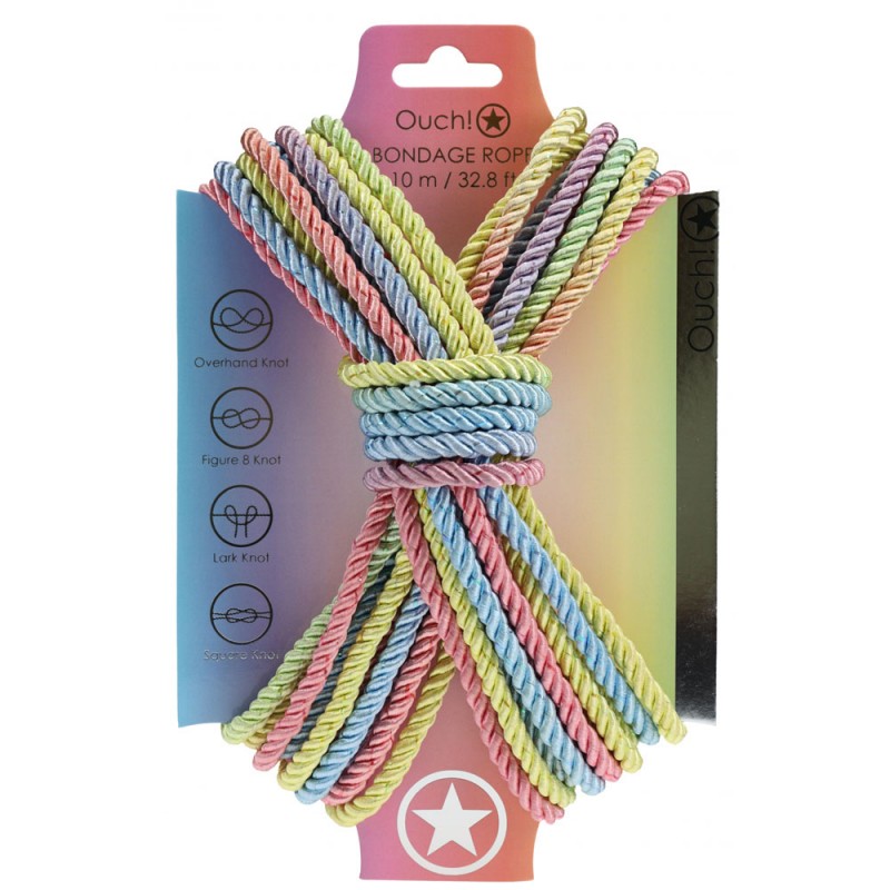 Ouch! Bondage Rope 10m - Multicolour 1
