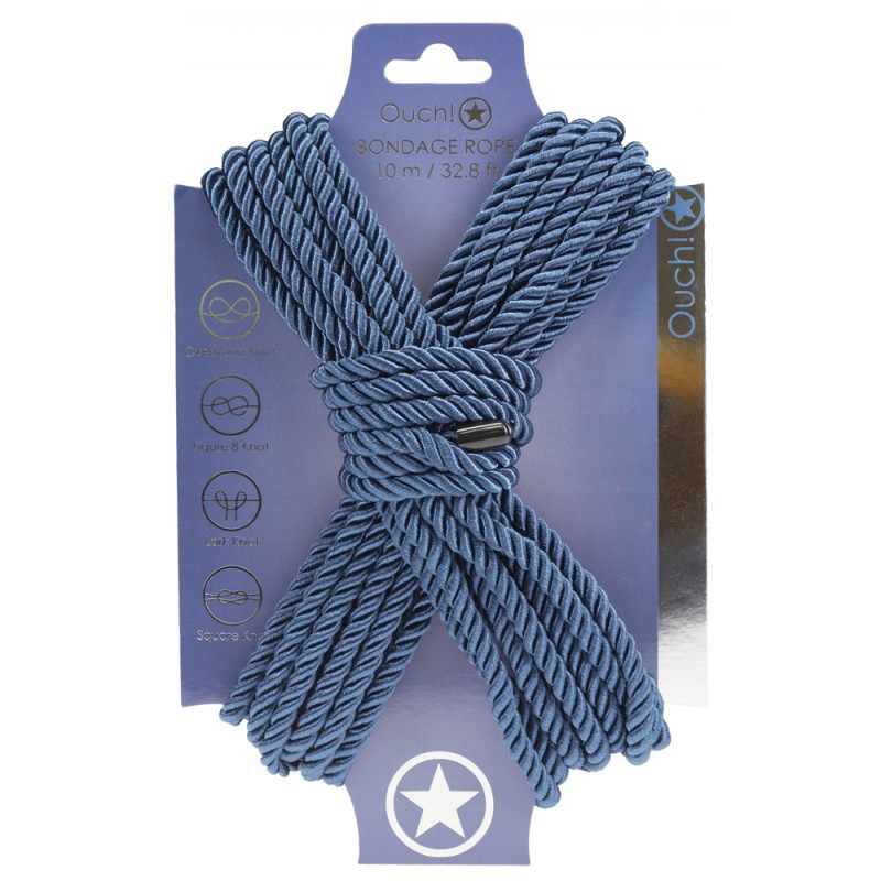 Ouch! Bondage Rope 10m - Navy Blue