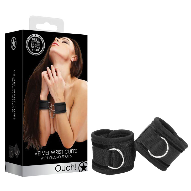 Ouch! Velvet & Velcro Adjustable Handcuffs