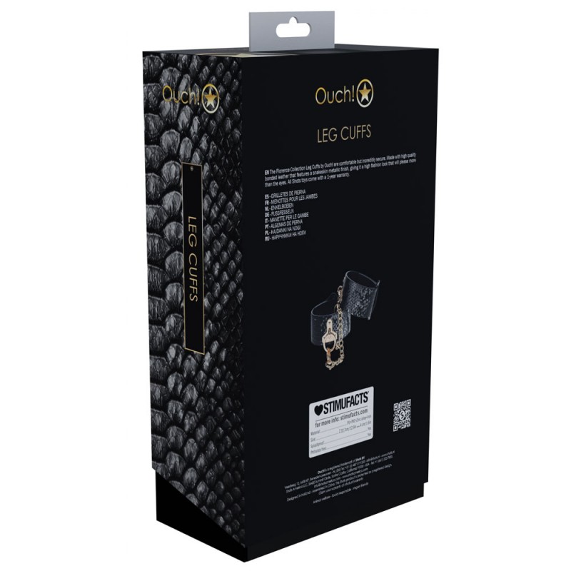 Ouch! Florence Black Collection - Leg Cuffs Ouch! Florence Black Collection - Leg Cuffs