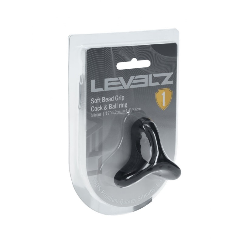 Levelz Soft Bead Grip Silicone Cock Ring - Black Levelz Soft Bead Grip Silicone Cock Ring - Black