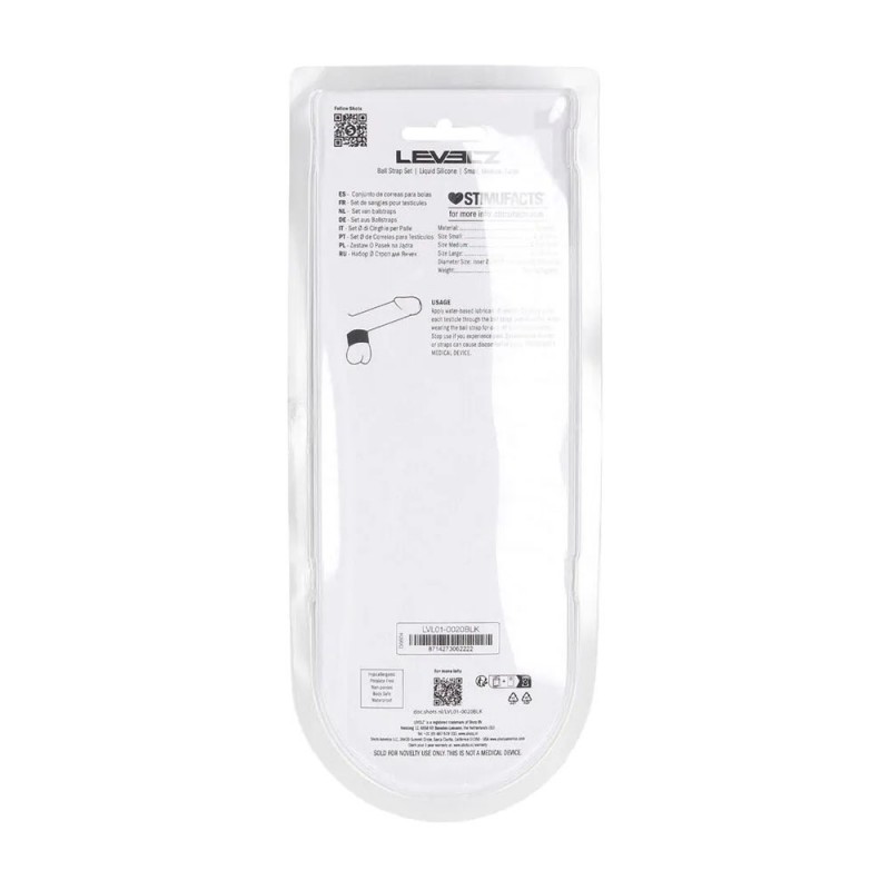 Levelz Liquid Silicone Ball Strap Set of 3 - Black Levelz Liquid Silicone Ball Strap Set of 3 - Black