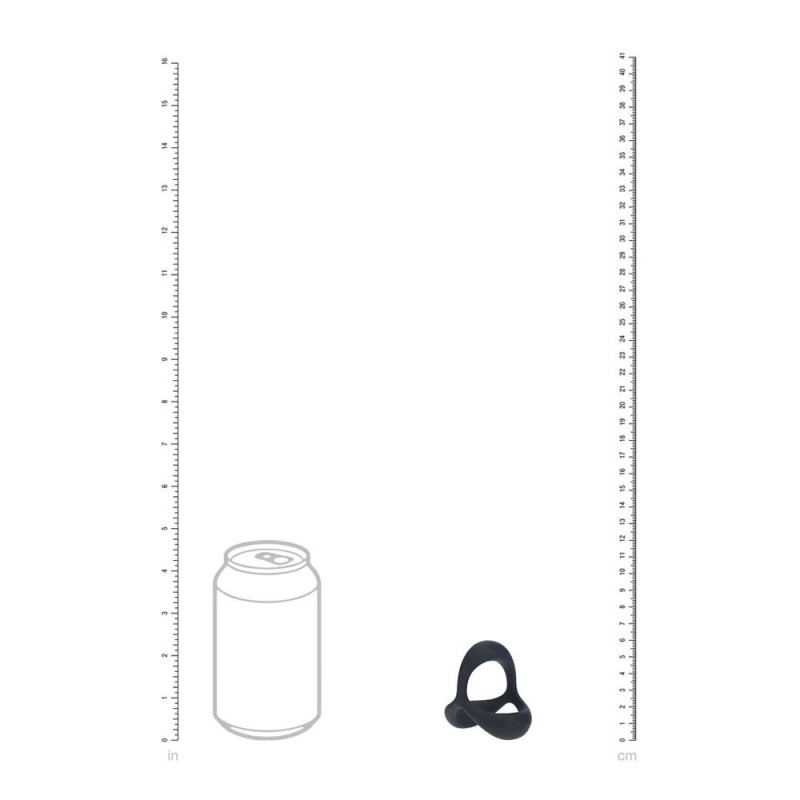 Levelz Tri O Ergo Silicone Cock Ring - Black Levelz Tri O Ergo Silicone Cock Ring - Black