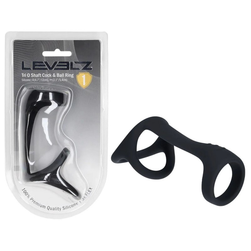 Levelz Tri O Silicone Shaft Cock & Ball Ring