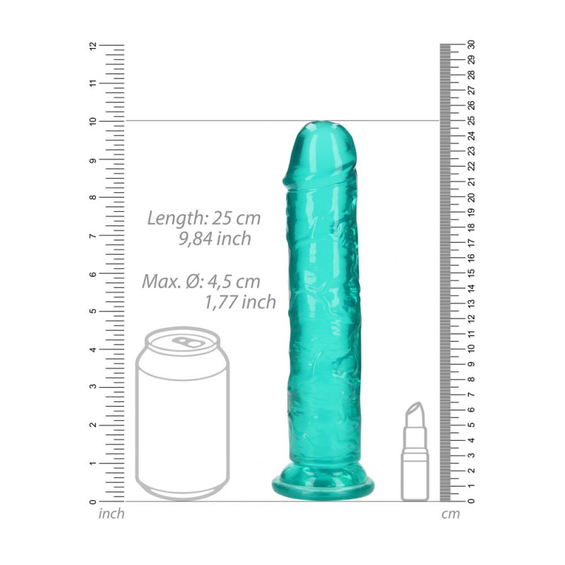 Realrock Straight 9'' Dildo - Turquoise Realrock Straight 9'' Dildo - Turquoise