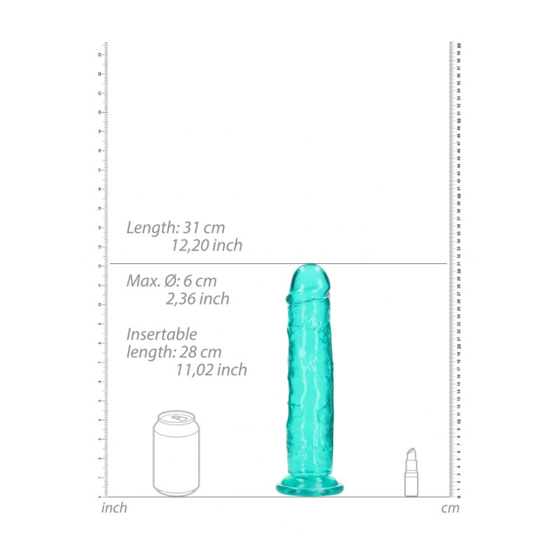 RealRock Straight 11'' Dildo - Turquoise RealRock Straight 11'' Dildo - Turquoise