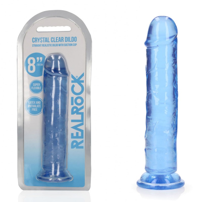 Realrock Straight 8'' Dildo - Blue