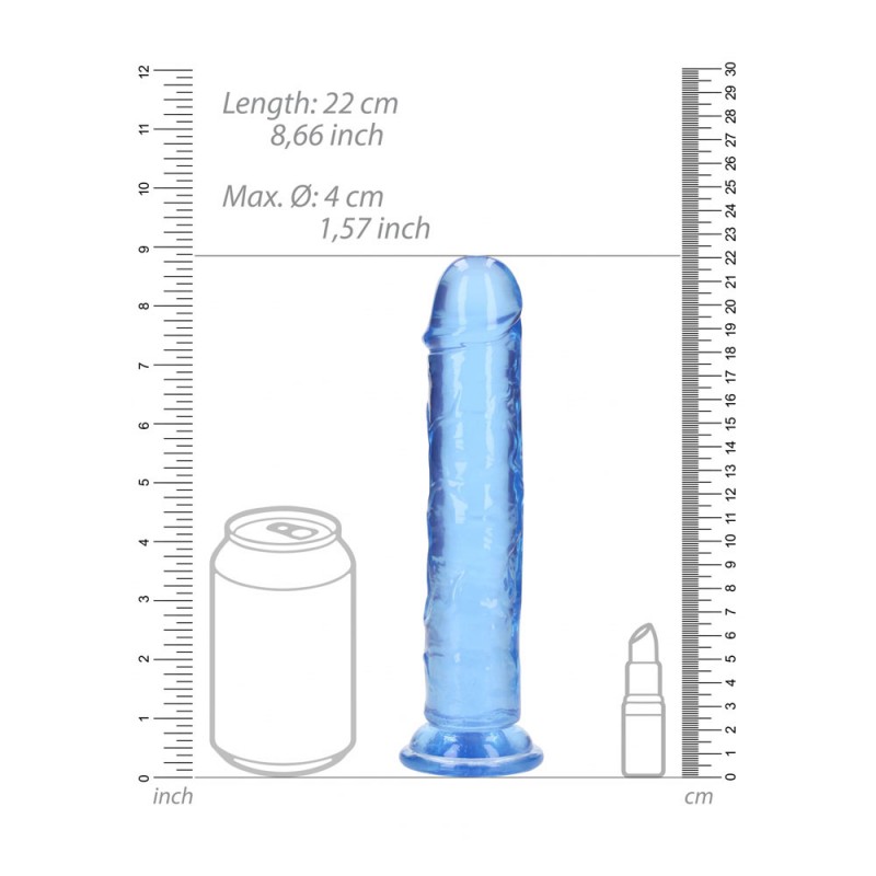 Realrock Straight 8'' Dildo - Blue Realrock Straight 8'' Dildo - Blue