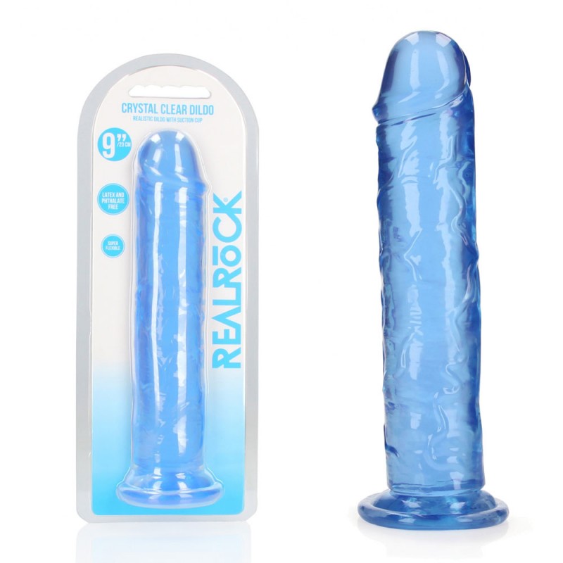 Realrock Straight 9'' Dildo - Blue