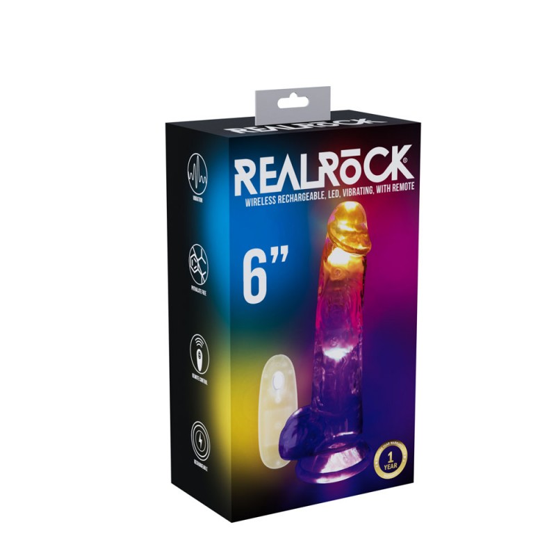 Realrock Led Vibrating Dong 6'' with Balls