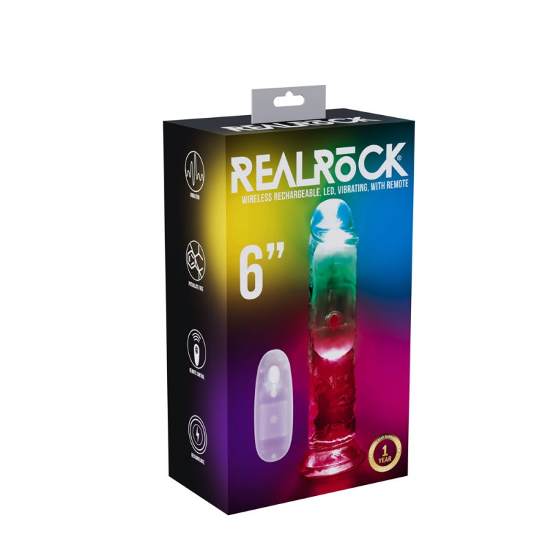Realrock Led Vibrating Dong 6'' No Balls
